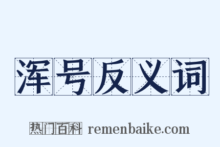 浑号反义词是什么意思的图片